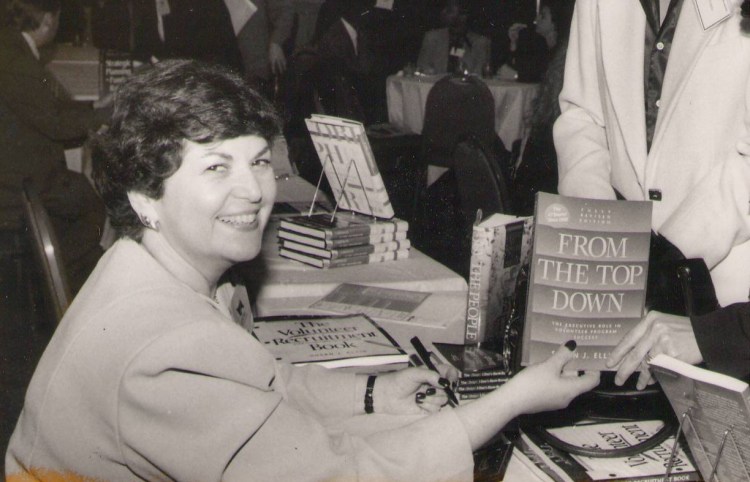Susan selling her books